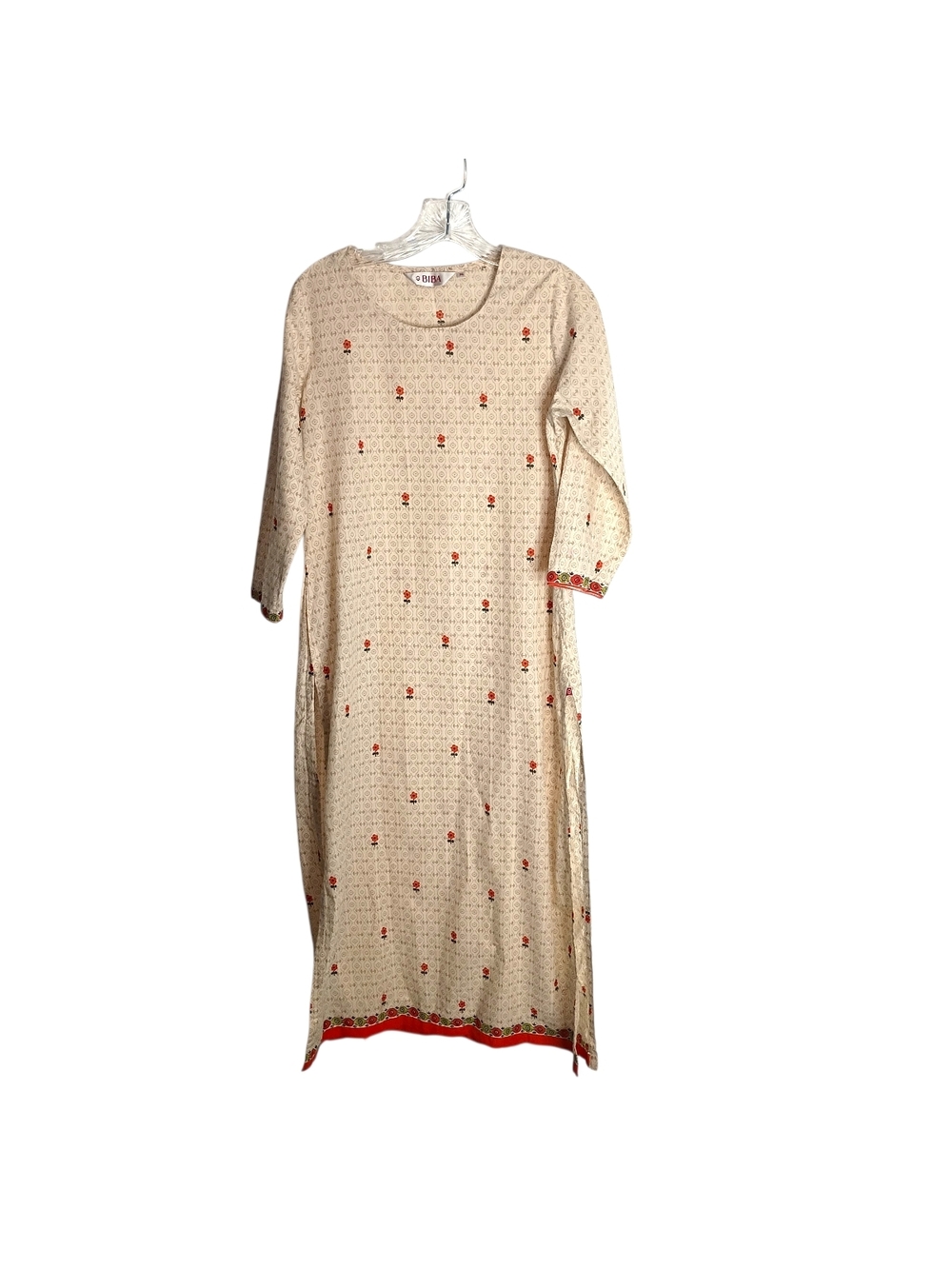 BIBA - Cream Floral Maxi Dress - Size 6